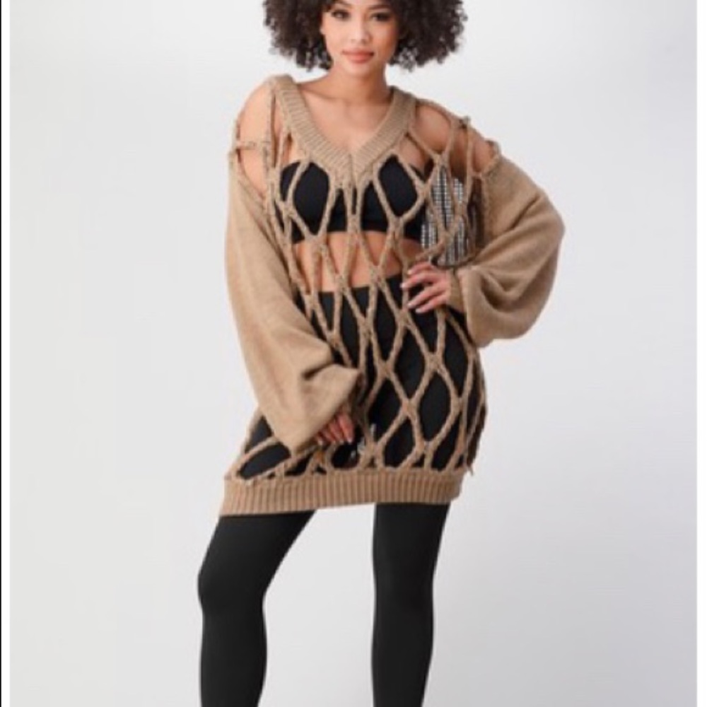 Oversized Holy Knit Sweater Coverup